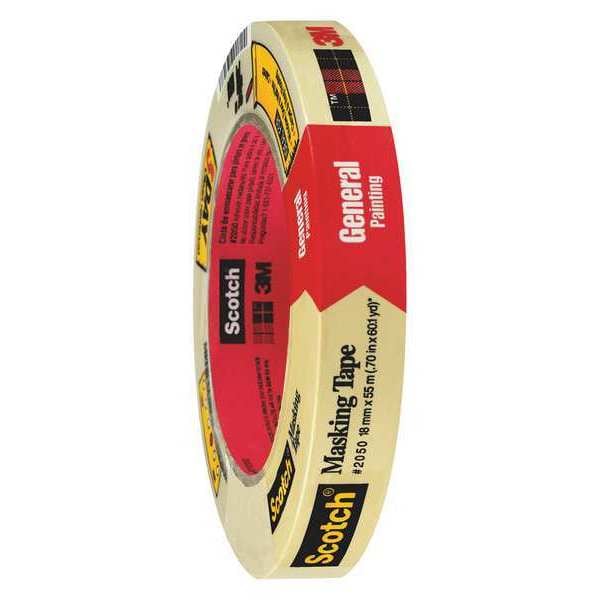 Cinta de enmascarar Scotch 3M™ 2050, 5.0 Mil, 3/4" x 60 yds., Natural, 48/Case - T9342050