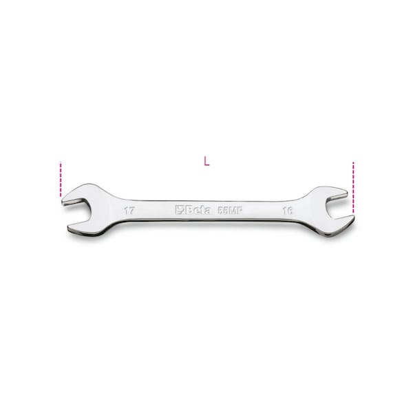 Llave combinada Beta 55MP de doble extremo, extremo abierto, offset de 15 grados, métrica 10mmx11mm - 000550609