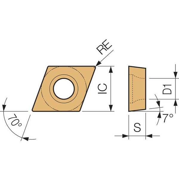 Kyocera Diamond Turning Insert, JCET11091MRFPR1725 - JCET11091MRFPR1725