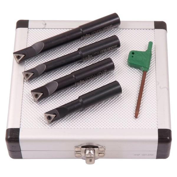 Hhip 4 Piece 1/2" Round Shank Indexable Boring Bar Set - 1001-0704