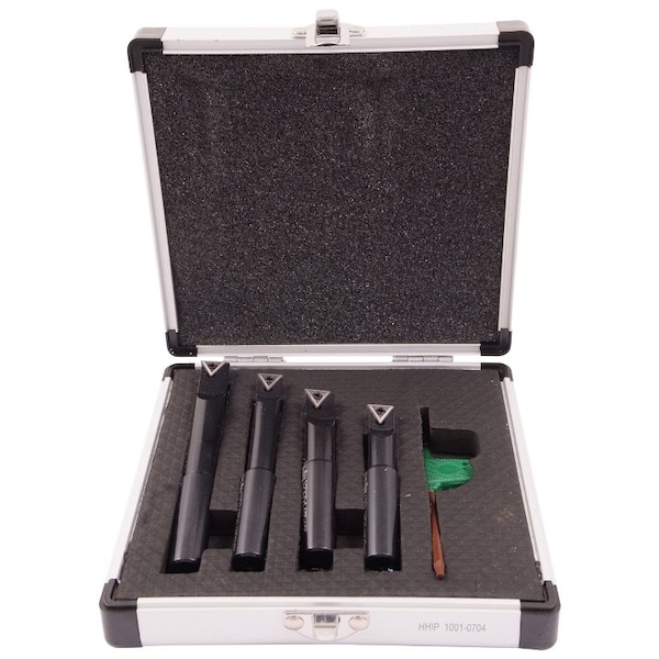 Hhip 4 Piece 1/2" Round Shank Indexable Boring Bar Set - 1001-0704