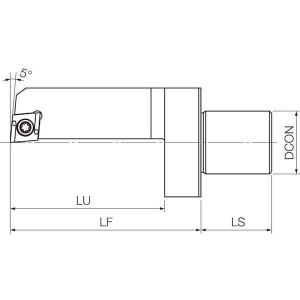 Kyocera Sub-Spindle Turning Toolholder, KSTB SR32JCCET325 Sub-Spindle Turning - KSTBSR32JCCET325
