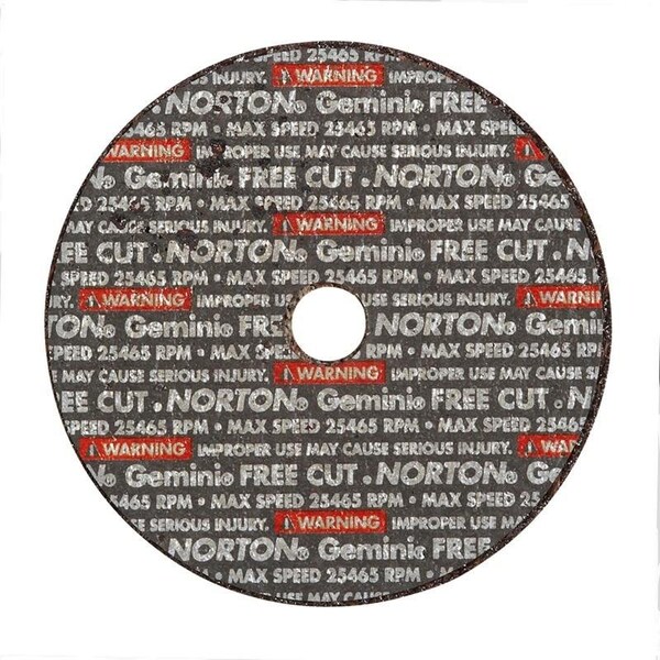 Norton Co SMALL CUT-OFF BLADES, Type 1 - Metal - Gemini Aluminum Oxide, Size: 3 x 1/8 x 3/8, Max RPM: 25465 - 662435-10651