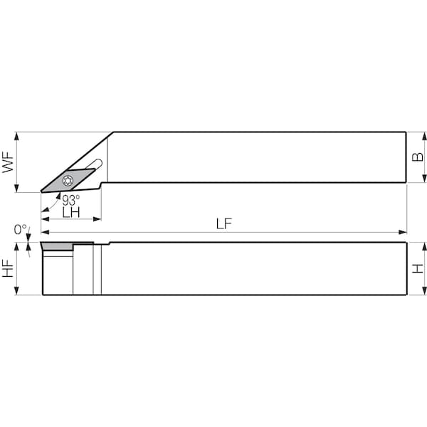 Kyocera Turning Toolholder, SVJBR 2525M16N - SVJBR2525M16N