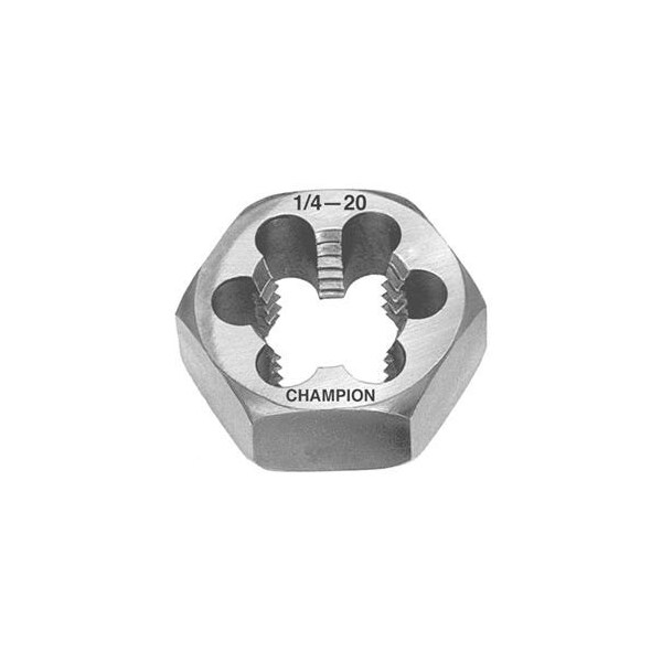 Champion Cutting Tool 3/4in-10 - 330LH Left Hand Hexagon Rethreading Die, 10 TPI , Chamfered on Both Sides, Carbon Steel - CHA 330LH-3/4-10