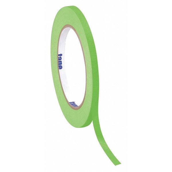 Cinta de enmascarar de colores de Tape Logic, 4.9 Mil, 1/2" x 60 yds., Verde Claro, 72 piezas por caja - T933003A