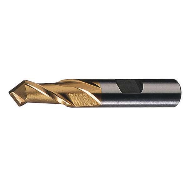 Cleveland 2-Flute HSS Single End 90-Point Drill Mill Cleveland HPDM-2-TN TiN 1/2"x1/2"x1"x3" - C40510