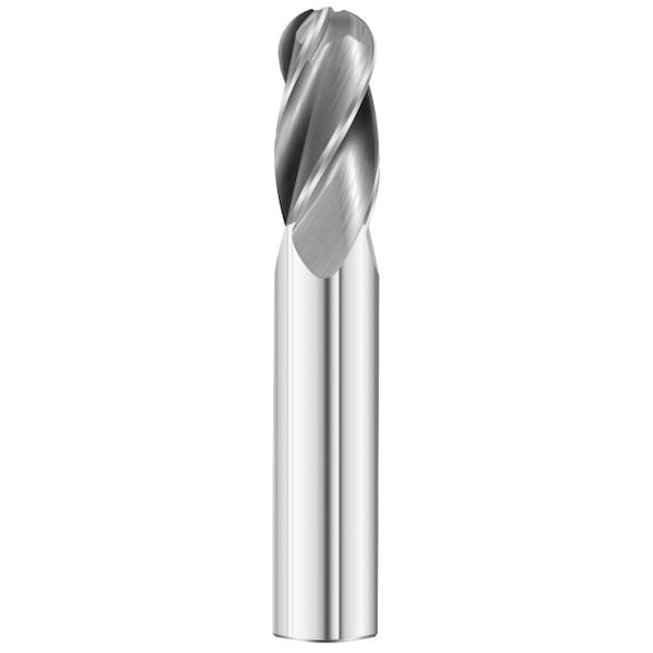 Fullerton Tool 4-Flute - 30° Helix - 3200 GP End Mills, RH Spiral, Ball, Standard,  - 92025