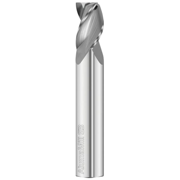 Fullerton Tool 3-Flute - 37.5° Helix - 3833 AlumaMill G3 HP End Mills, RH Spiral, Square, Stub, 1/4 - 27047