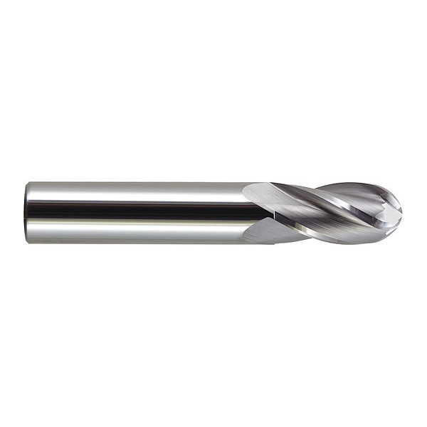 Melin Tool Co End Mill, Carbide, GP, Ball, 1/4" x 3/4 - CCMG-808-B