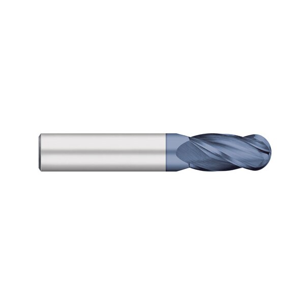 Kodiak Cutting Tools 7.5 Carbide End Mill 4 Flute Ball Nose Metric ALTiN Coated - 5560022