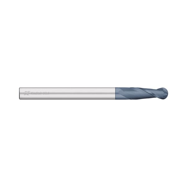 Kodiak Cutting Tools 1 Inch 2 Flute Carbide Endmill Ball Nose Extra Long ALTIN - 5438323