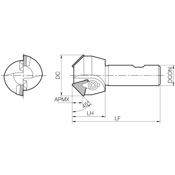 Kyocera MTP 4515075W Standard Length Shank - MTP4515075W
