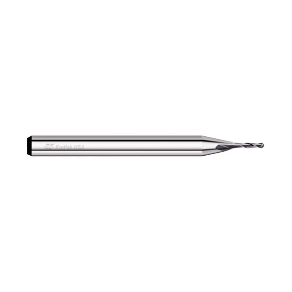 Kodiak Cutting Tools 0.021 2 Flute Carbide Endmill Micro Ball Nose - 5445132