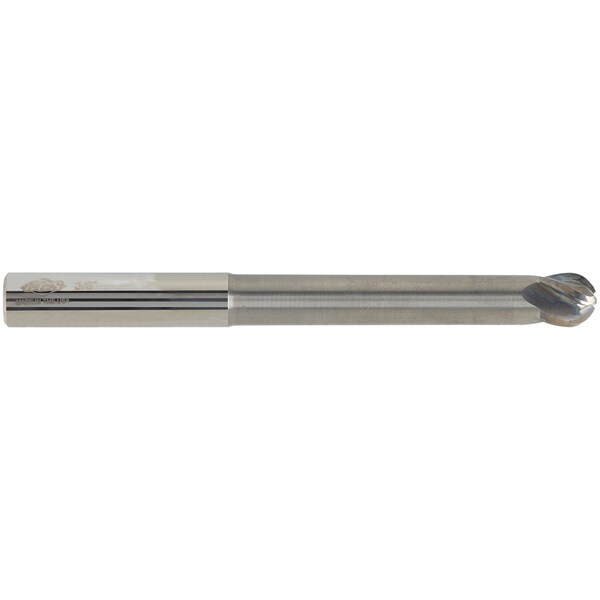 Cgs Tool 4Fl 30 Deg Profile Ball End W/ Reduced Neck 1/2"Dia 13/16"Loc W/ 1-5/8" Reach 4"Oal - 8009