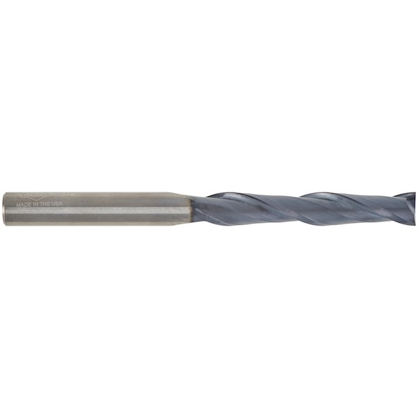 Cgs Tool 2 Flute Xl Length Sq End Mill 3/16"Dia 1-1/8"Loc 3"Oal W/Altin - 820-1875- ALTIN