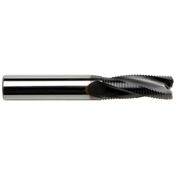 Gs Tooling 3/8" Diameter x 3/8" Shank 4-Flute Regular Length Roughing Yellow Series Carbide End Mills - 102200