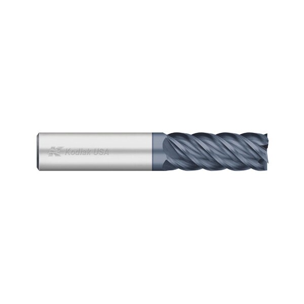 Kodiak Cutting Tools 3/4 5 Flute Carbide Endmill Single End 45 Deg. ALTIN Coated - 5449554