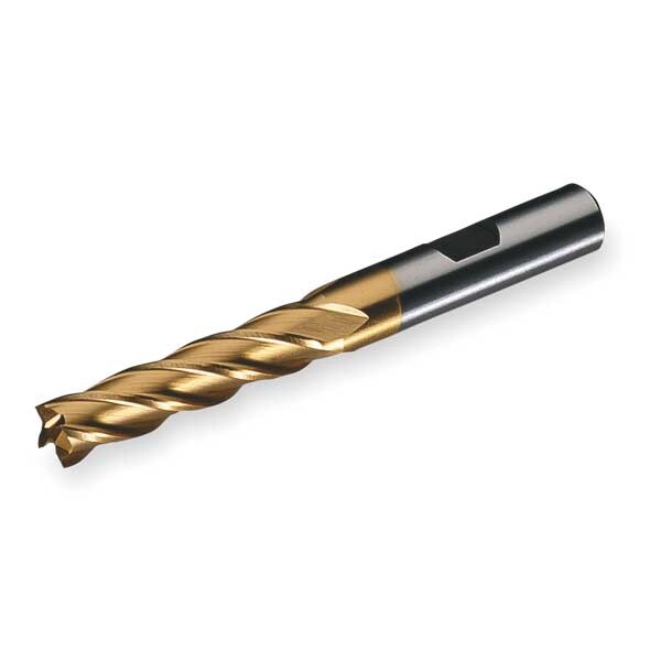 Cleveland 6-Flute Cobalt 8% Square Single End Multi-Flute CenterCut CTD HGC-4C-TN TiN 1/2x1/2x1-1/4x3-1/4 - C32598
