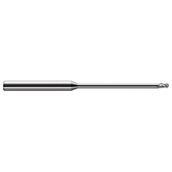 Harvey Tool Miniature End Mill - Ball - Long Reach, Stub Flute, 0.2500" (1/4), Number of Flutes: 4 - 14916