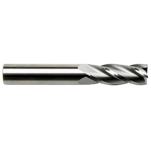 Gs Tooling 9/16" Diameter x 9/16" Shank 4-Flute Regular Length Blue Series Carbide End Mills - 103933