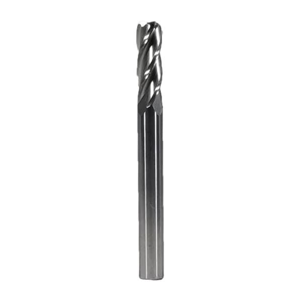 Cobra Carbide Endmill, 4 Flute Uncoated, 1/2, Length of Cut: 1" - 19638