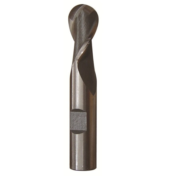Drill America 1/2" X 1/2" HSS 2 Flute Single End Ball End Mill - DWCT1118
