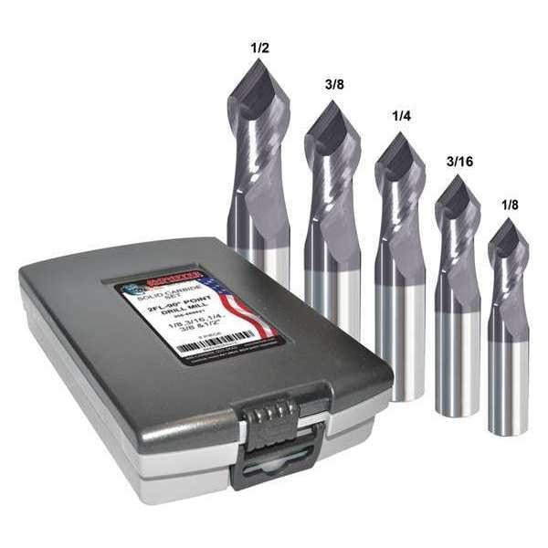 Zoro Select Drill Mill, Carbide, 2 Flutes, TiAlN, 208 - 208-888822