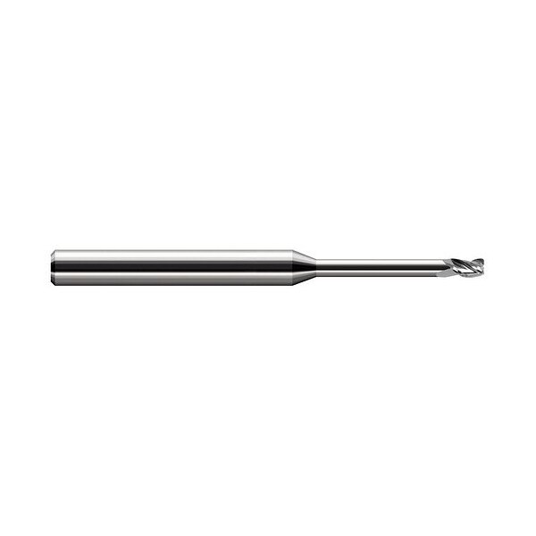 Harvey Tool 3mm dia. x 0.03 in. Radius x 0.1770 in. x 0.95 in. Reach Carbide Corner Radius End Mill, 3 Flutes - 42405