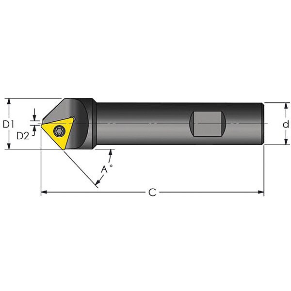 Ultra-Dex Usa Chamfer Mill, 0.750" x 4.000" Size - 909-000-529
