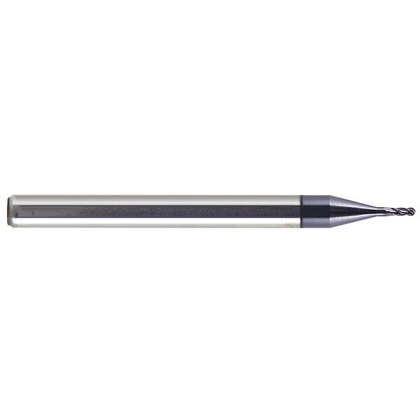 Melin Tool Co Carbide GP End Mill Ball 1/32X3/32, Number of Flutes: 4 - CCMG-401-B-ALTIN