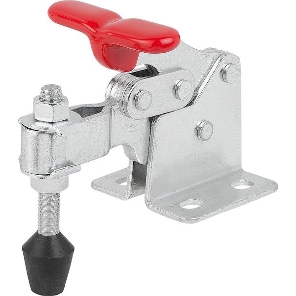 Kipp Toggle Clamp Vertical Std, Horizontal Foot F2=3400, Adjustable Clamping Spind M10X80, Form:B, Steel - K1257.023400
