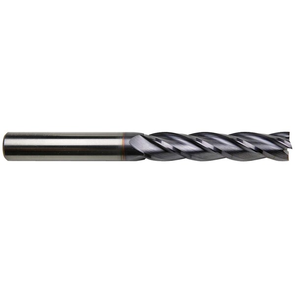 Gs Tooling 1/8" Diameter x 1/8" Shank 4-Flute Extra Long Length Yellow Series Carbide End Mills - 102550