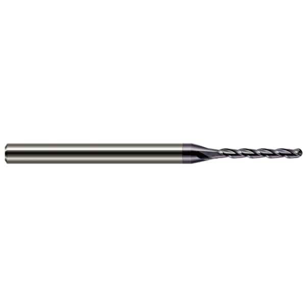 Harvey Tool Miniature End Mill - Ball - Long Flute, 0.0950", Shank Dia.: 1/8" - 12895-C3