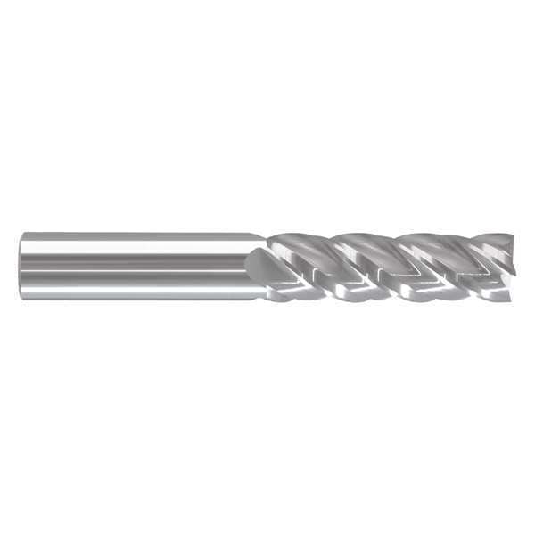 Zoro Select End Mill, 1/8 in.4 Flutes, Bright - 284-000064