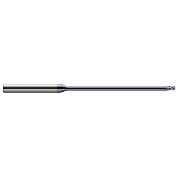 Harvey Tool Miniature End Mill - Ball - Long Reach, Stub Flute, 0.0200" - 40120-C3