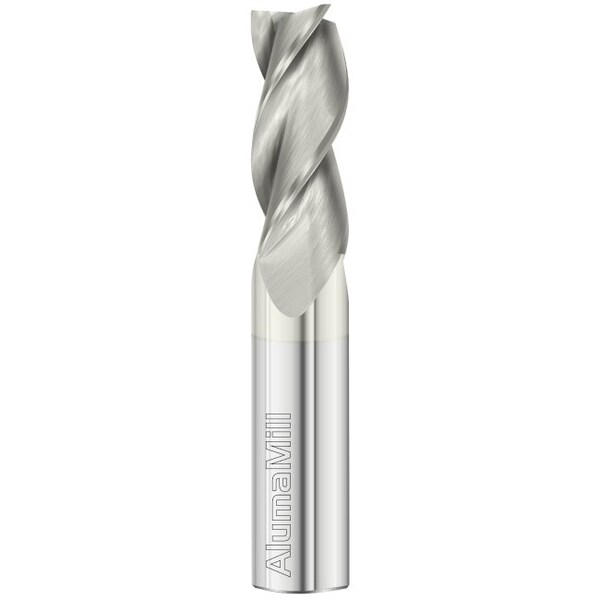Fullerton Tool 3-Flute - 36° Helix - 3835 AlumaMill HP End Mills, FC19, RH Spiral, Square, Standard, 1/8 - 38131