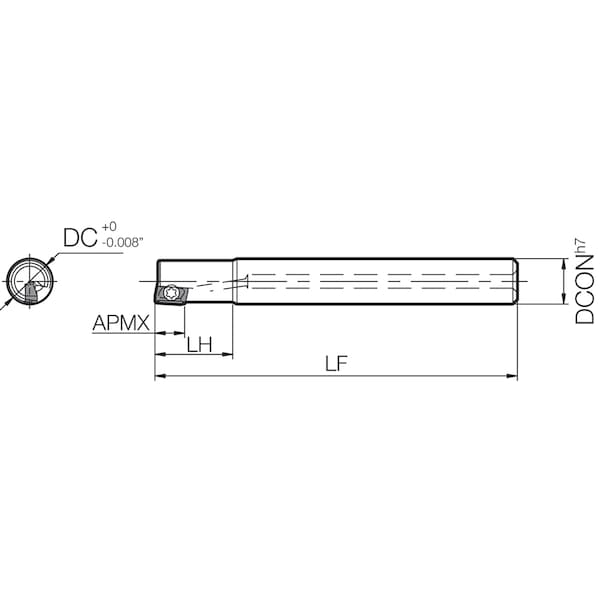 Kyocera End Mill, Kyocera MECX 0750S750074T, 0.7500" Dia - MECX0750S750074T