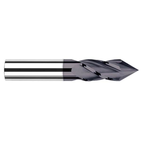 Harvey Tool Drill/End Mill - Mill Style - 4 Flute, 0.1875" (3/16), Included Angle: 60 Degrees - 15412-C3