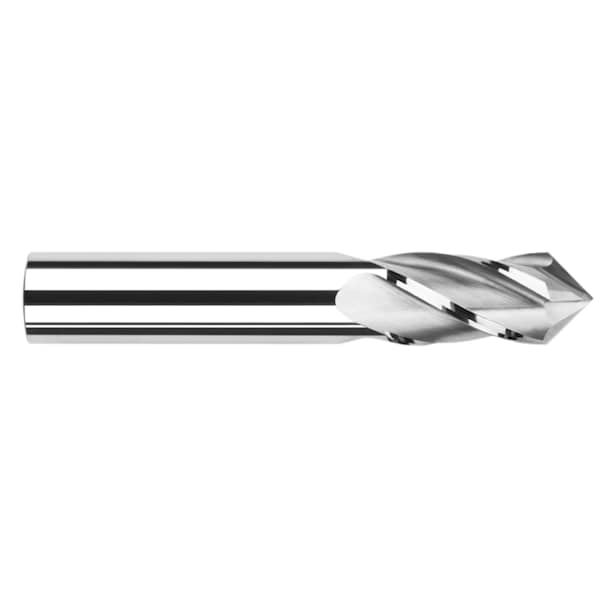 Harvey Tool Drill/End Mill - Mill Style - 4 Flute, 0.2500" (1/4), Included Angle: 82 Degrees - 26516