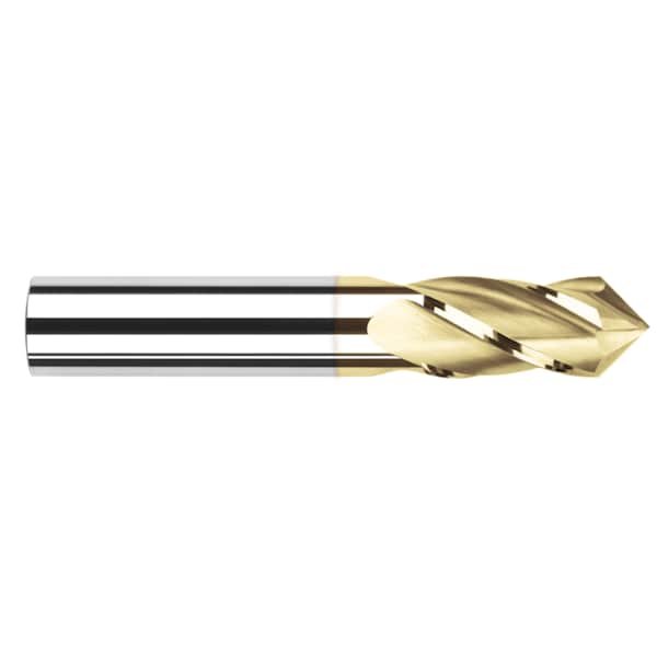 Harvey Tool Drill/End Mill - Mill Style - 4 Flute, 0.3750" (3/8), Finish - Machining: TiN - 15324-C1