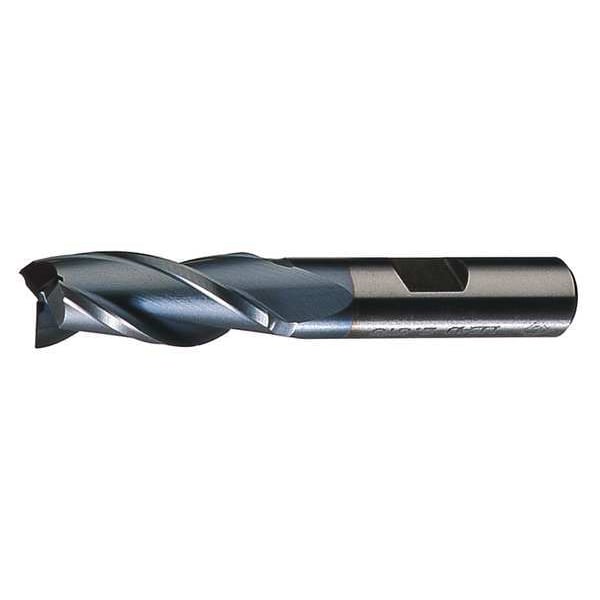 Cleveland 3-Flute HSS Center Cutting Square Single End Mill Cleveland HG-3-TC TiCN 3/4x3/4x1-5/8x3-7/8 - C39717