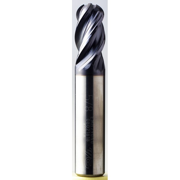 Yg-1 Tool V7 Mill Inox 4 Flute Regular Length Ball Nose Carbide End Mill - EMB78012