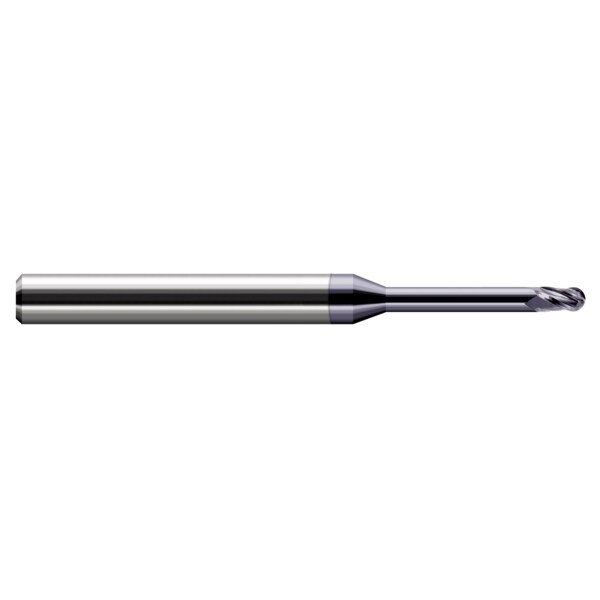 Harvey Tool Miniature End Mill - Ball - Long Reach, Stub Flute, 0.1562" (5/32), Finish - Machining: AlTiN - 34310-C3