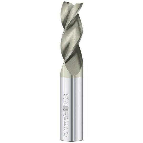 Fullerton Tool 3-Flute - 37.5° Helix - 3833 AlumaMill G3 HP End Mills, FC5, RH Spiral, Square, Standard, 3/4 - 27018