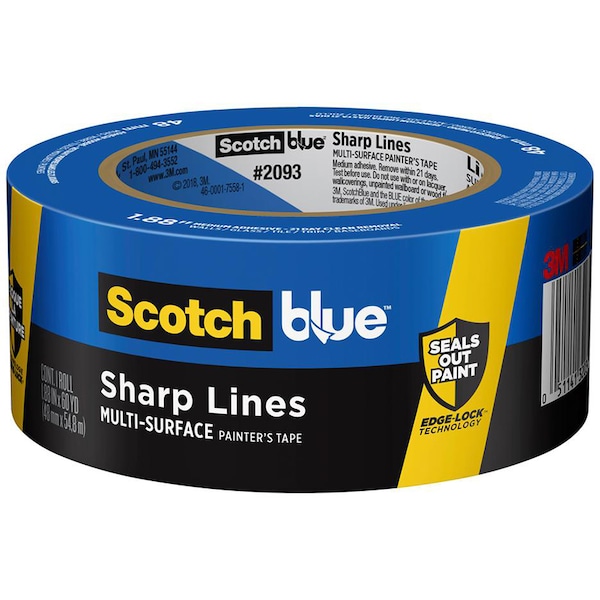 Cinta para pintor ScotchBlue Sharp Lines de 1.88" x 60 yardas en azul - 2093-48NC