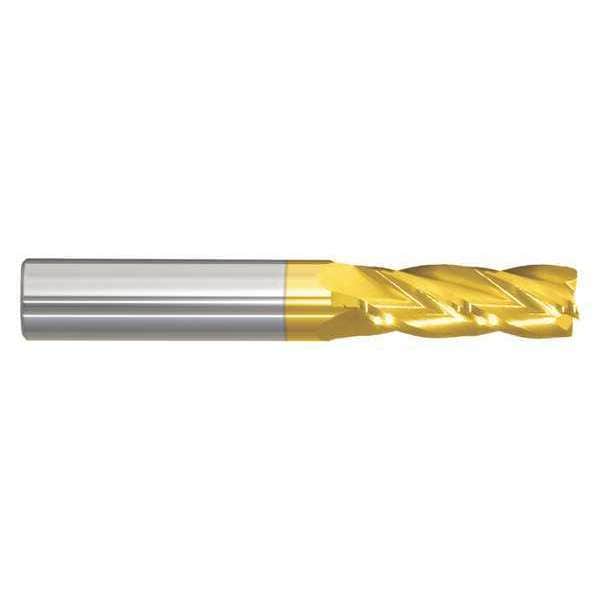 Zoro Select End Mill, 3/16 in.4 Flutes, TiN - 206-001101