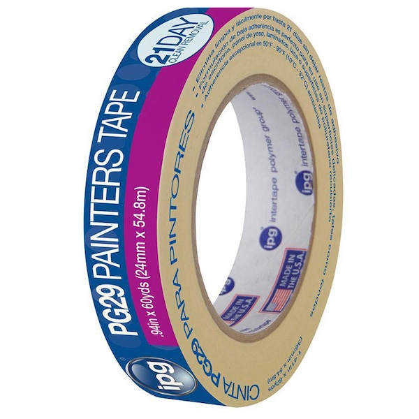 Cinta de enmascarar de papel premium de baja adherencia para pintor Intertape 1" ProMask - PG29-160