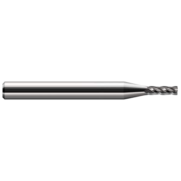 Harvey Tool Miniature End Mill - 4 Flute - Corner Radius, 0.0620" (1/16) - 51662