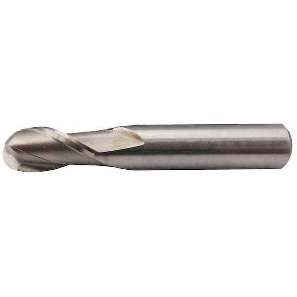 Hhip 1/4 X 3/8" 2 Flute High Speed Steel Single End Ball End Mill - 5841-0250